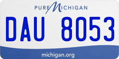 MI license plate DAU8053