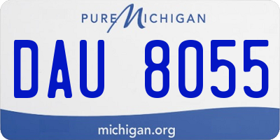 MI license plate DAU8055
