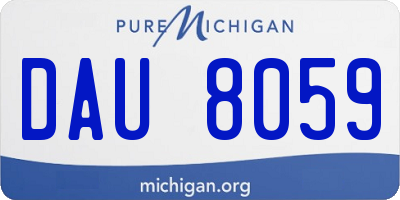 MI license plate DAU8059