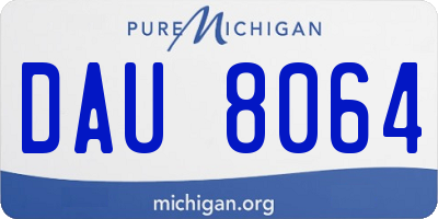 MI license plate DAU8064