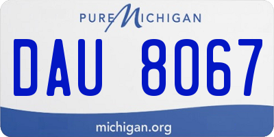 MI license plate DAU8067