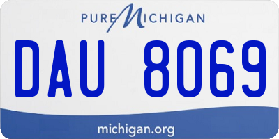 MI license plate DAU8069