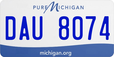 MI license plate DAU8074