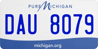 MI license plate DAU8079