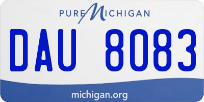 MI license plate DAU8083