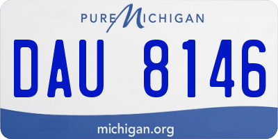 MI license plate DAU8146