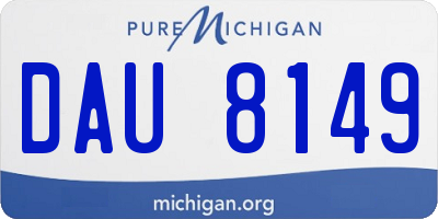 MI license plate DAU8149