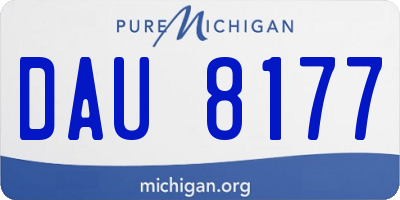 MI license plate DAU8177