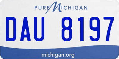 MI license plate DAU8197