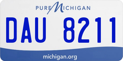MI license plate DAU8211