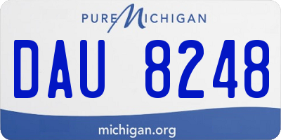 MI license plate DAU8248