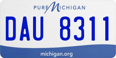 MI license plate DAU8311