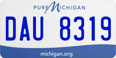 MI license plate DAU8319