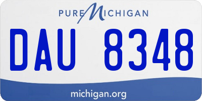 MI license plate DAU8348