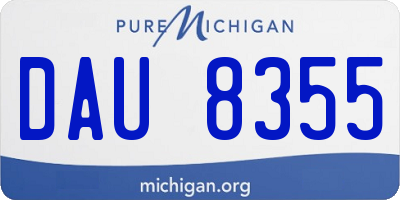 MI license plate DAU8355