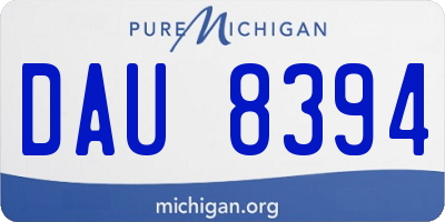 MI license plate DAU8394