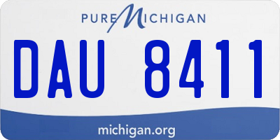 MI license plate DAU8411