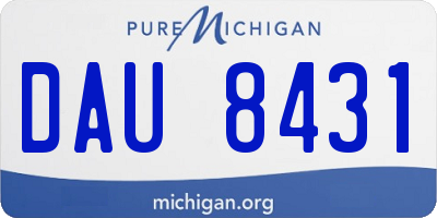 MI license plate DAU8431