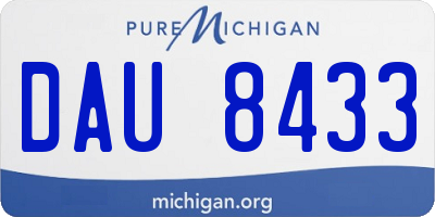 MI license plate DAU8433