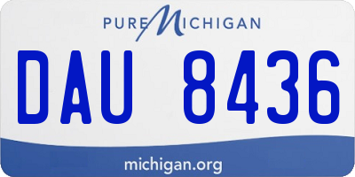 MI license plate DAU8436