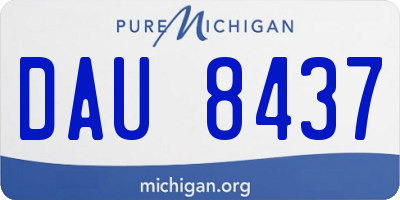 MI license plate DAU8437