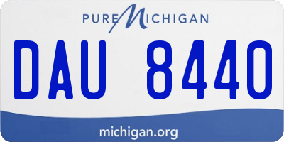 MI license plate DAU8440