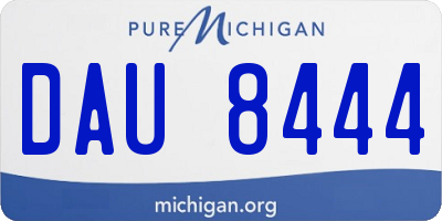 MI license plate DAU8444
