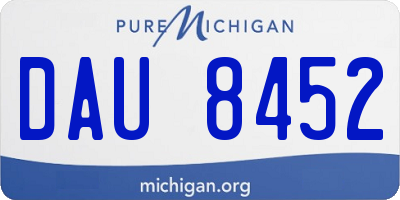 MI license plate DAU8452