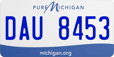 MI license plate DAU8453
