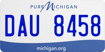 MI license plate DAU8458