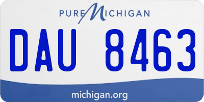 MI license plate DAU8463