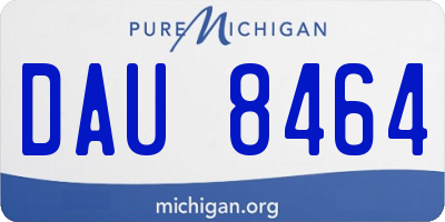 MI license plate DAU8464