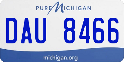 MI license plate DAU8466