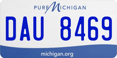 MI license plate DAU8469