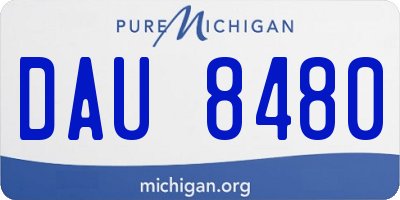 MI license plate DAU8480