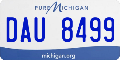 MI license plate DAU8499