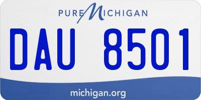 MI license plate DAU8501