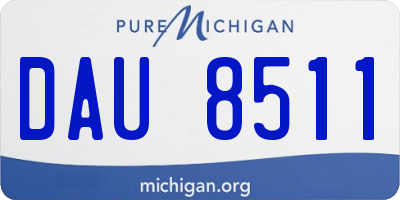MI license plate DAU8511