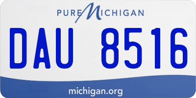 MI license plate DAU8516