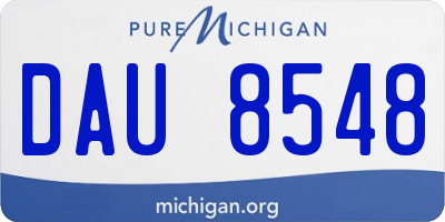 MI license plate DAU8548