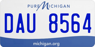MI license plate DAU8564