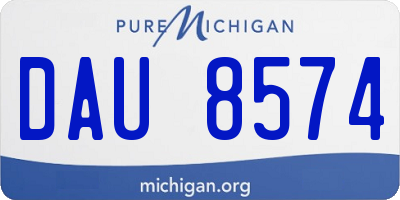 MI license plate DAU8574