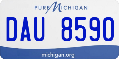 MI license plate DAU8590