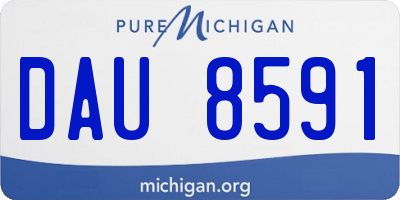 MI license plate DAU8591