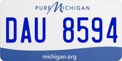 MI license plate DAU8594