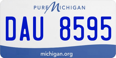 MI license plate DAU8595