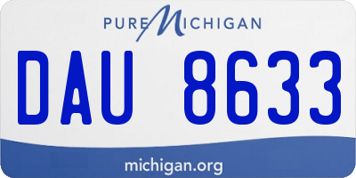 MI license plate DAU8633