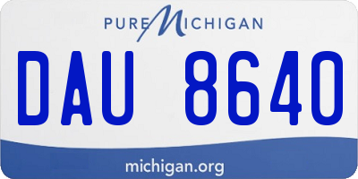 MI license plate DAU8640