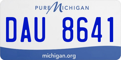 MI license plate DAU8641