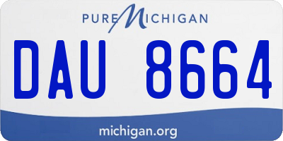 MI license plate DAU8664